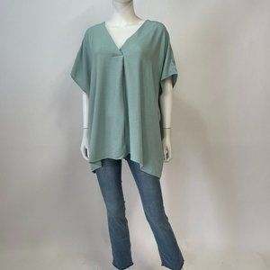 Entro Short Sleeve Mint Tunic V-Neck Top